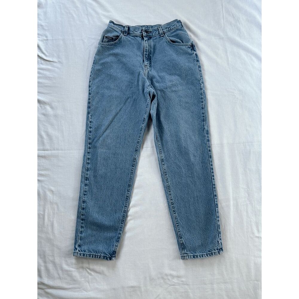Women's Vintage Lee Light Wash Jeans 12M, 100% Cotton, Tapered, 90's, Y2K